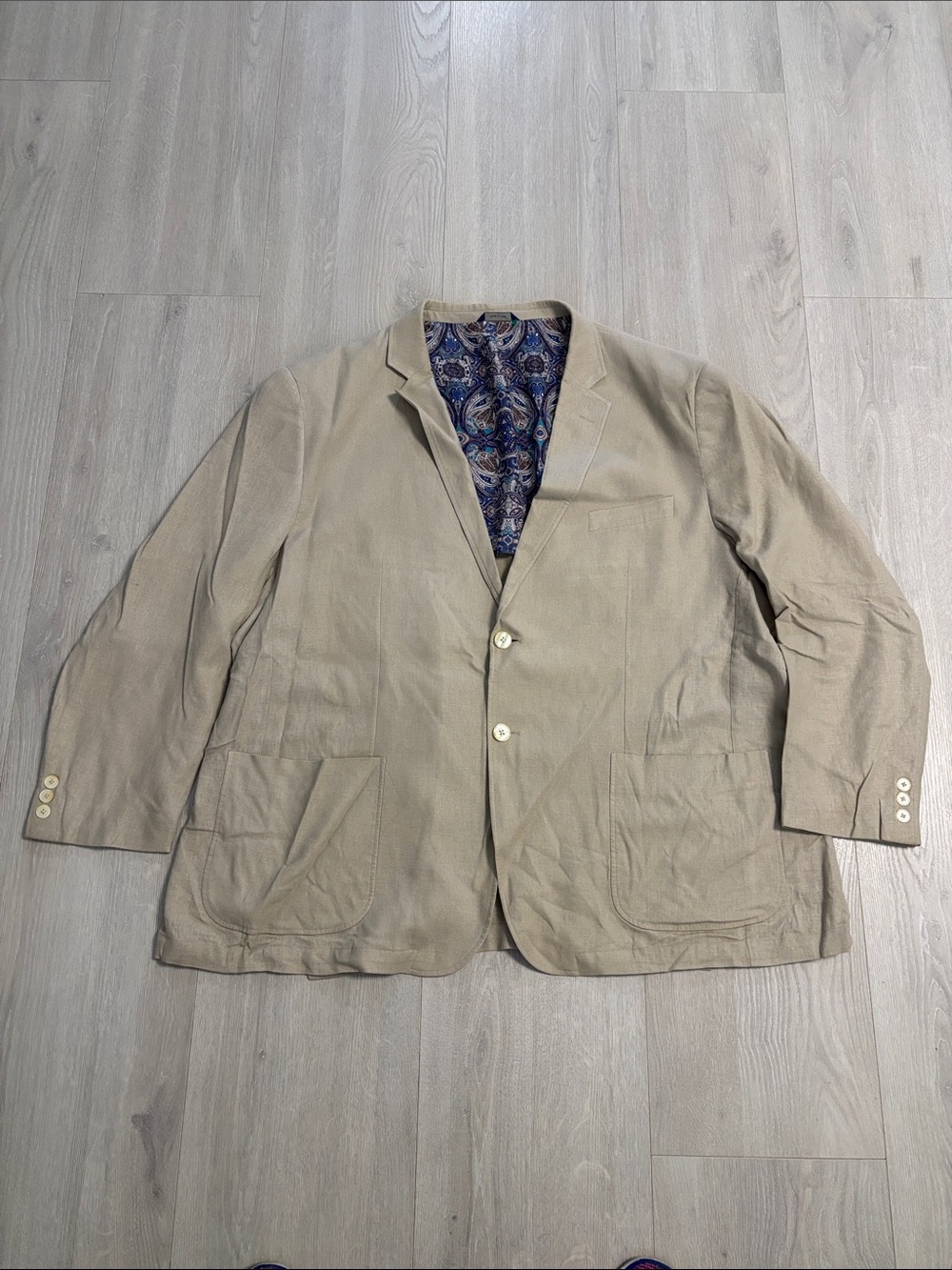 🔥BUNDLESALE Mens XXL Alan Flusser Linen Blend Sport Coat Blazer